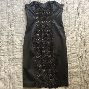 Strapless Tight Sexy Black Cocktail Dress